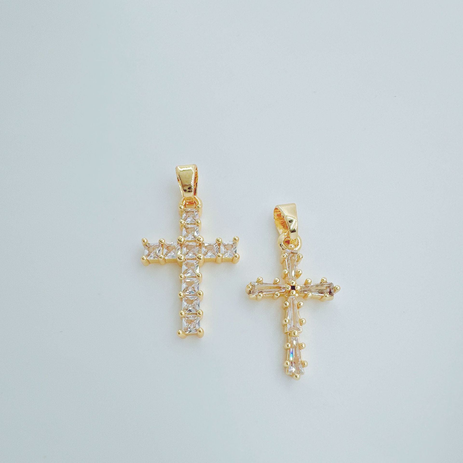 Wholesale French Vintage Cross Pendant Full Rhinestone Boutique Jewelry Gift