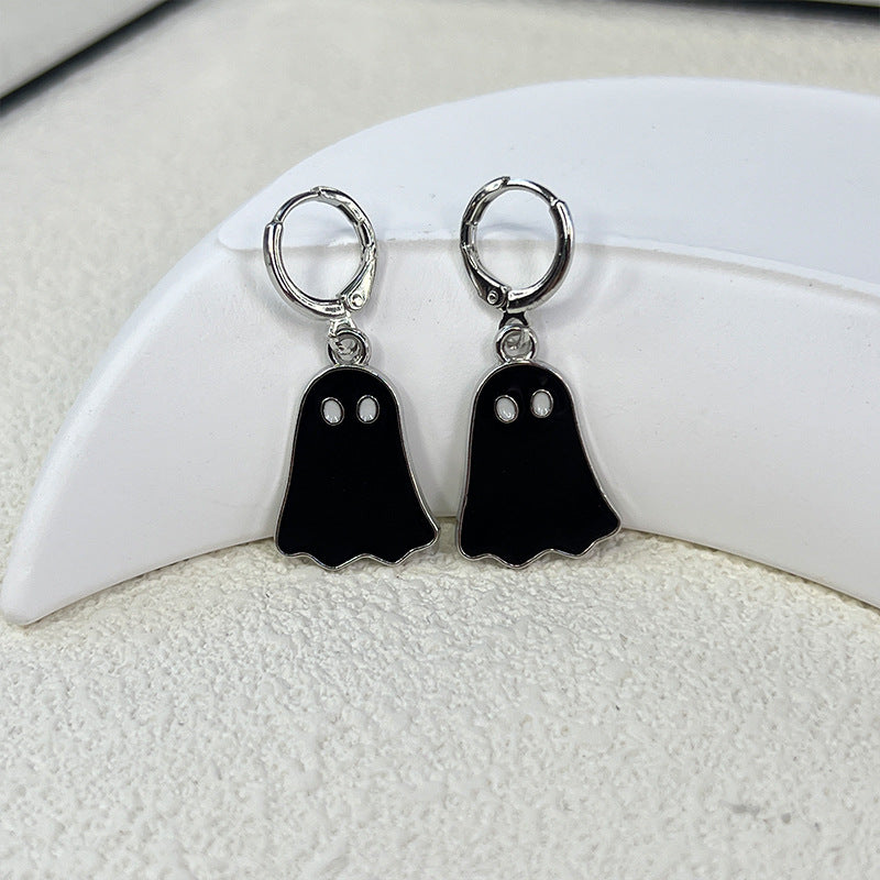 Wholesale   Walking Ghost Golden Ghost Cute  Earrings