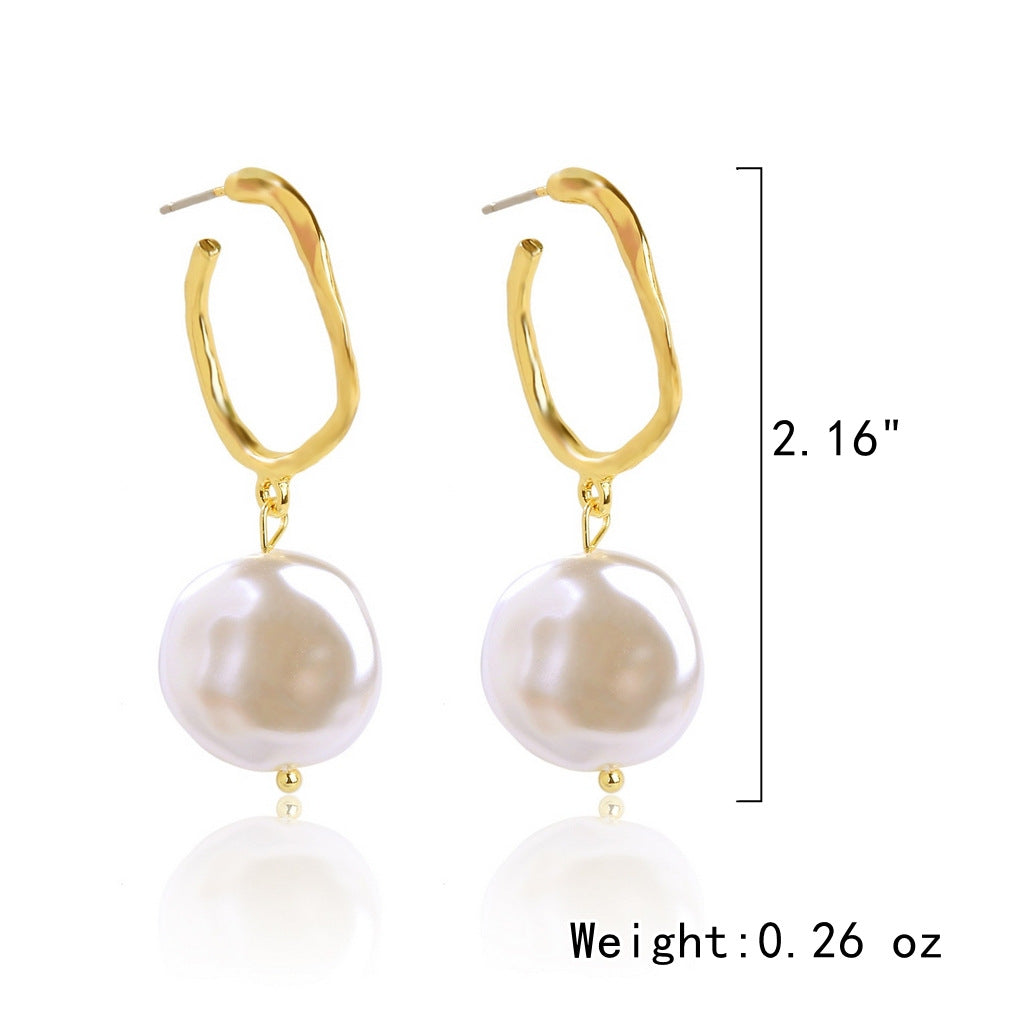 Wholesale Long Irregular Baroque Pearl Earrings ACC-ES-ManYi016