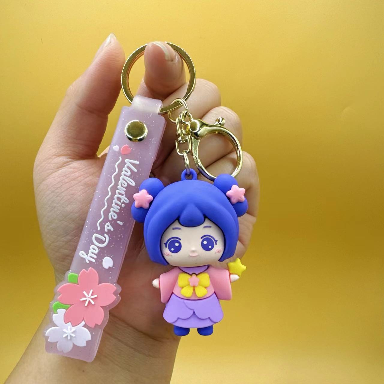 Wholesale Cute Cherry Blossom Keychains ACC-KC-Qichu002