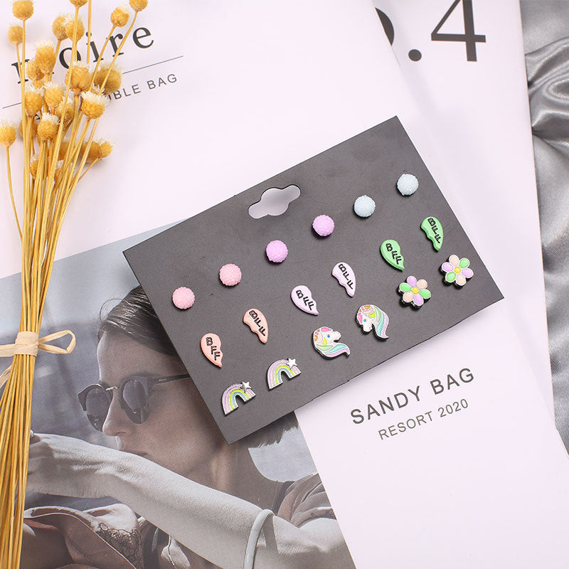 Wholesale Alloy 9 pairs/ set earrings set