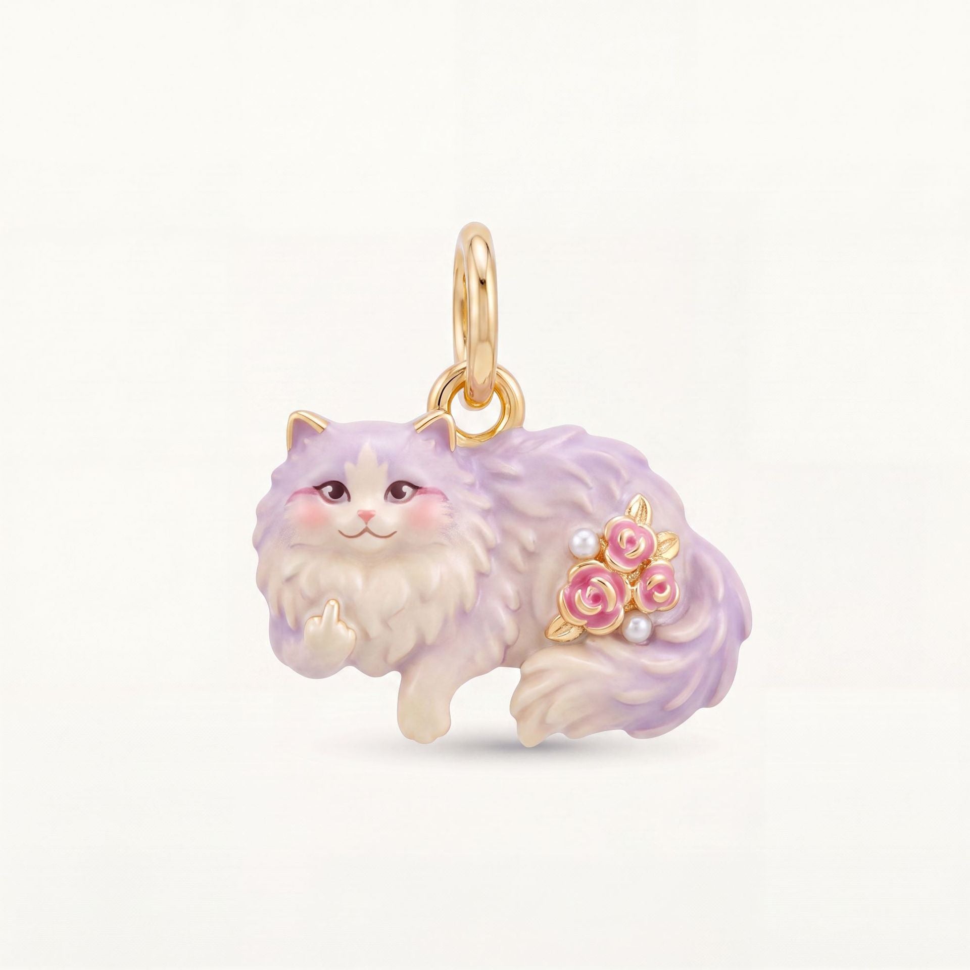 Wholesale Copper Enamel Animal Pendant Charm Cute Lamb Panda Rabbit DIY Jewelry Accessory
