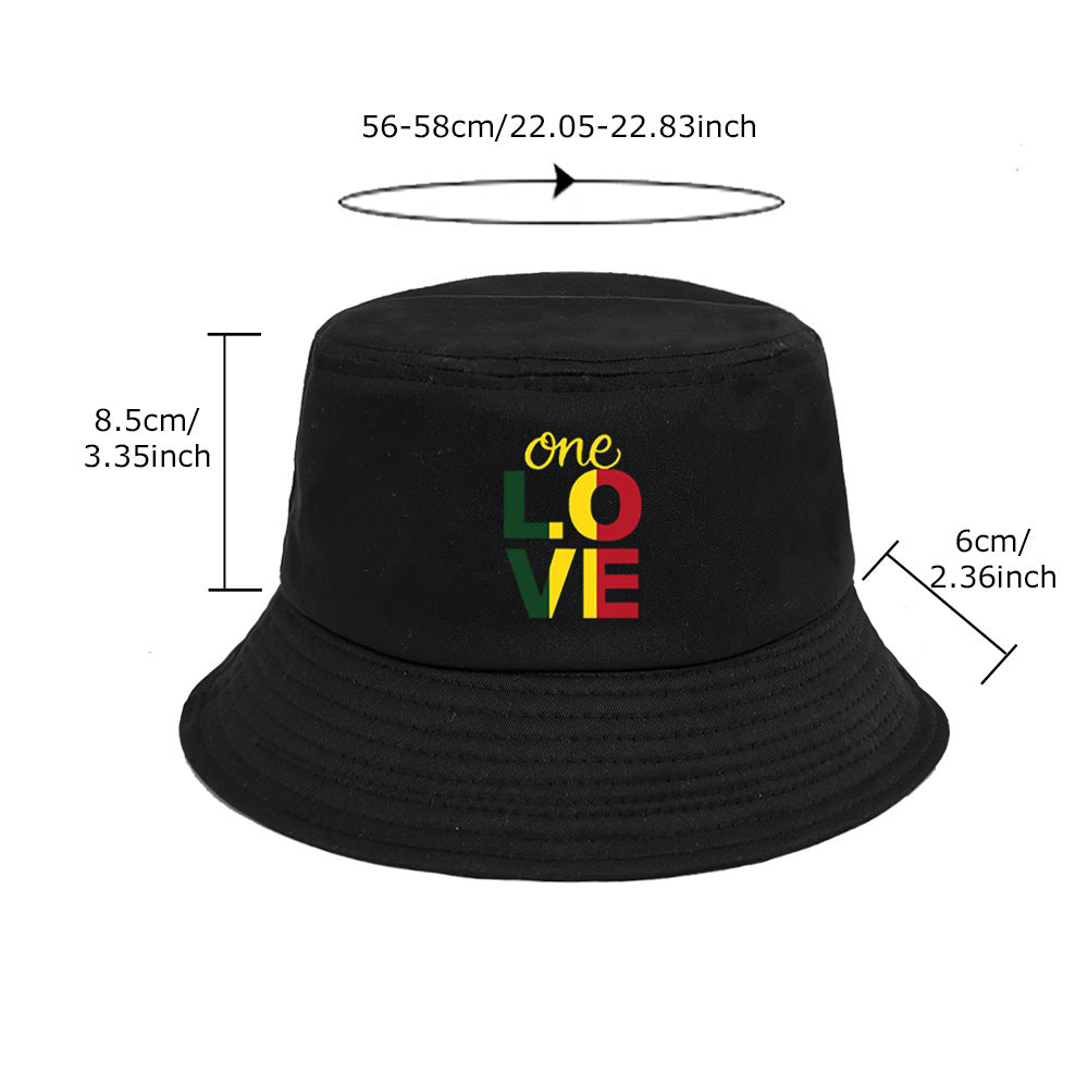 Wholesale One Love Printed Bucket Hat ACC-HT-ShunMa005