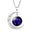 Wholesale Twelve Constellation moon necklace Time Gem crescent moon pendant with chain