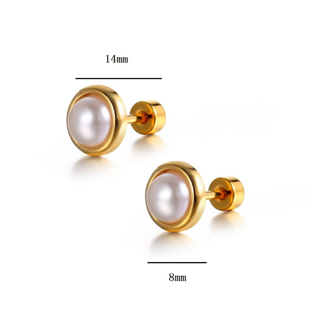 Wholesale Vintage Small Titanium Steel Earrings ACC-ES-Yixin009