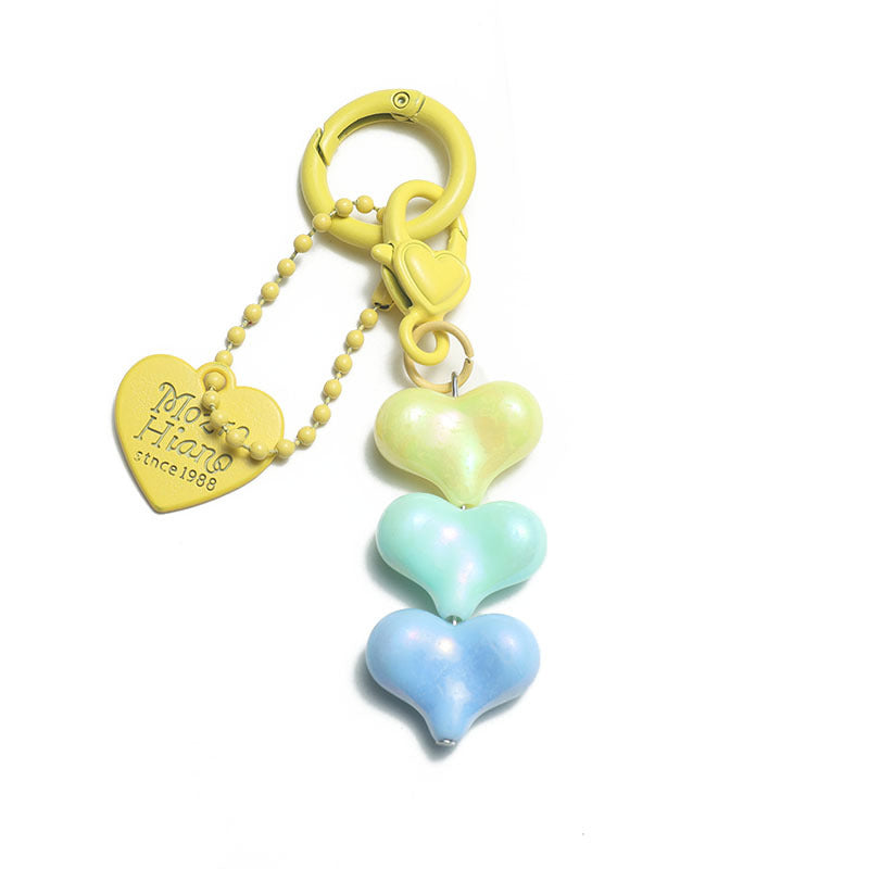 Wholesale Lake Blue Heart Charm Set - Resin Alloy DIY Jewelry Accessory for Bag Decoration
