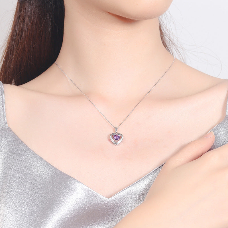 Wholesale S925 Sterling Silver Heart Necklace