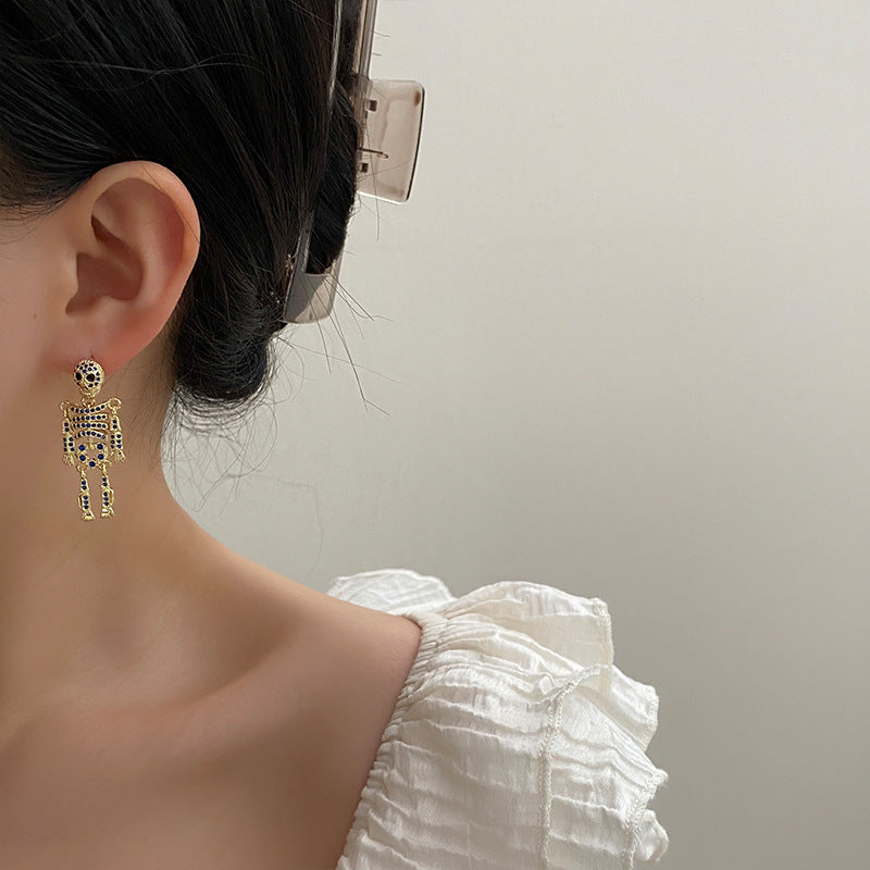 Wholesale Halloween Horror Skeleton Punk Earrings ACC-ES-NingKa004