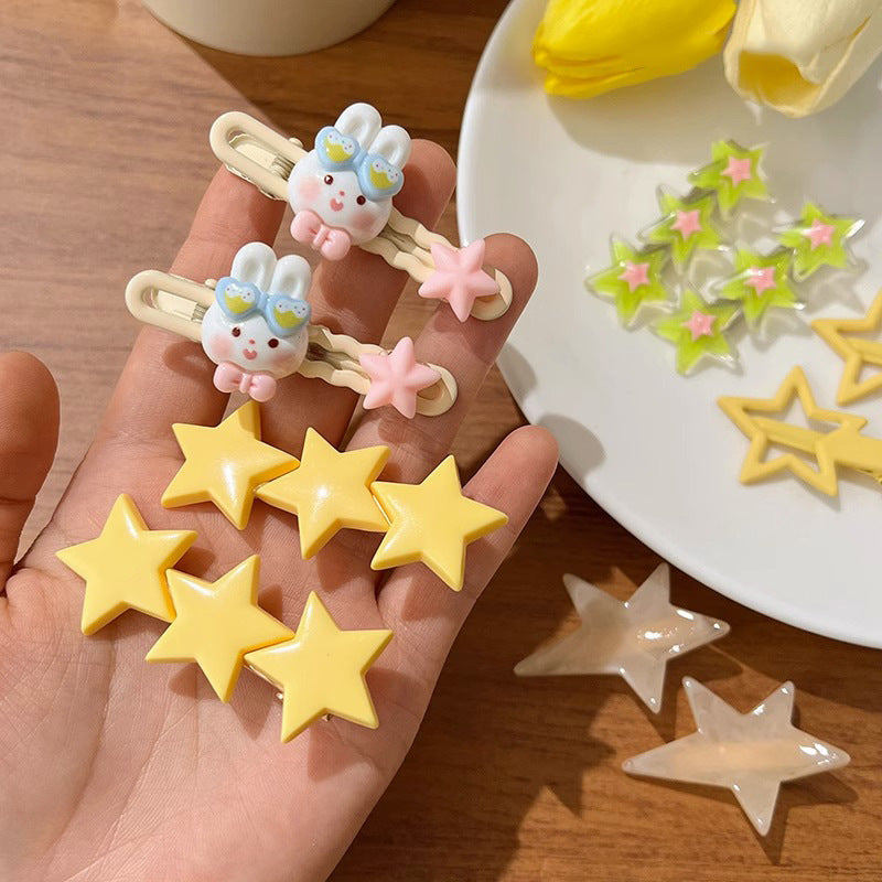 Wholesale plastic cute star hairpins