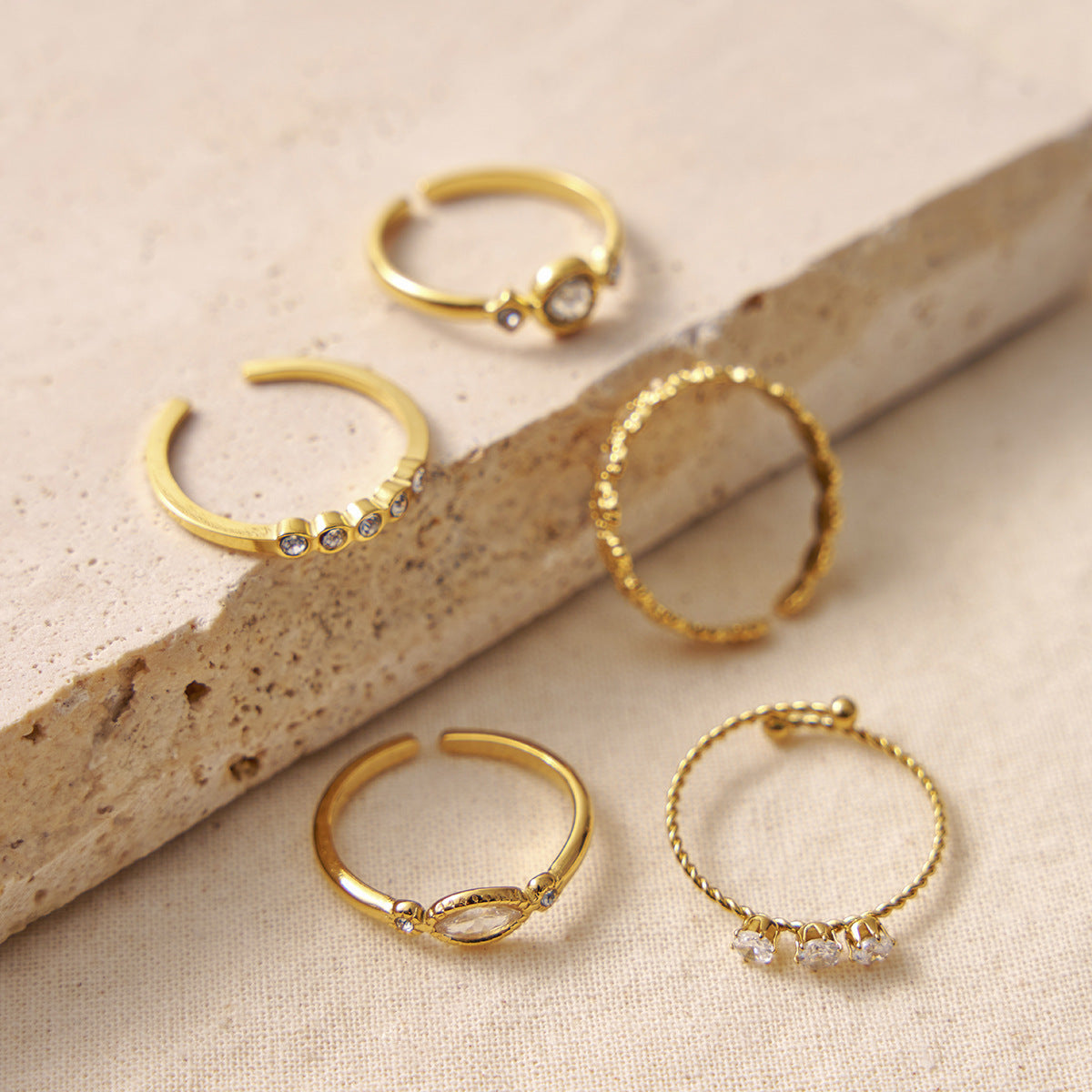 Wholesale White Zircon Titanium Steel Ring