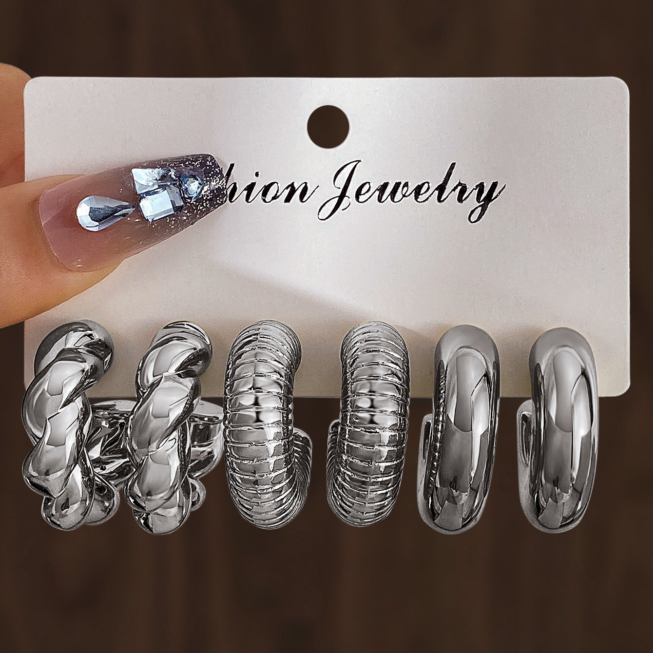 Wholesale Double twist earring set