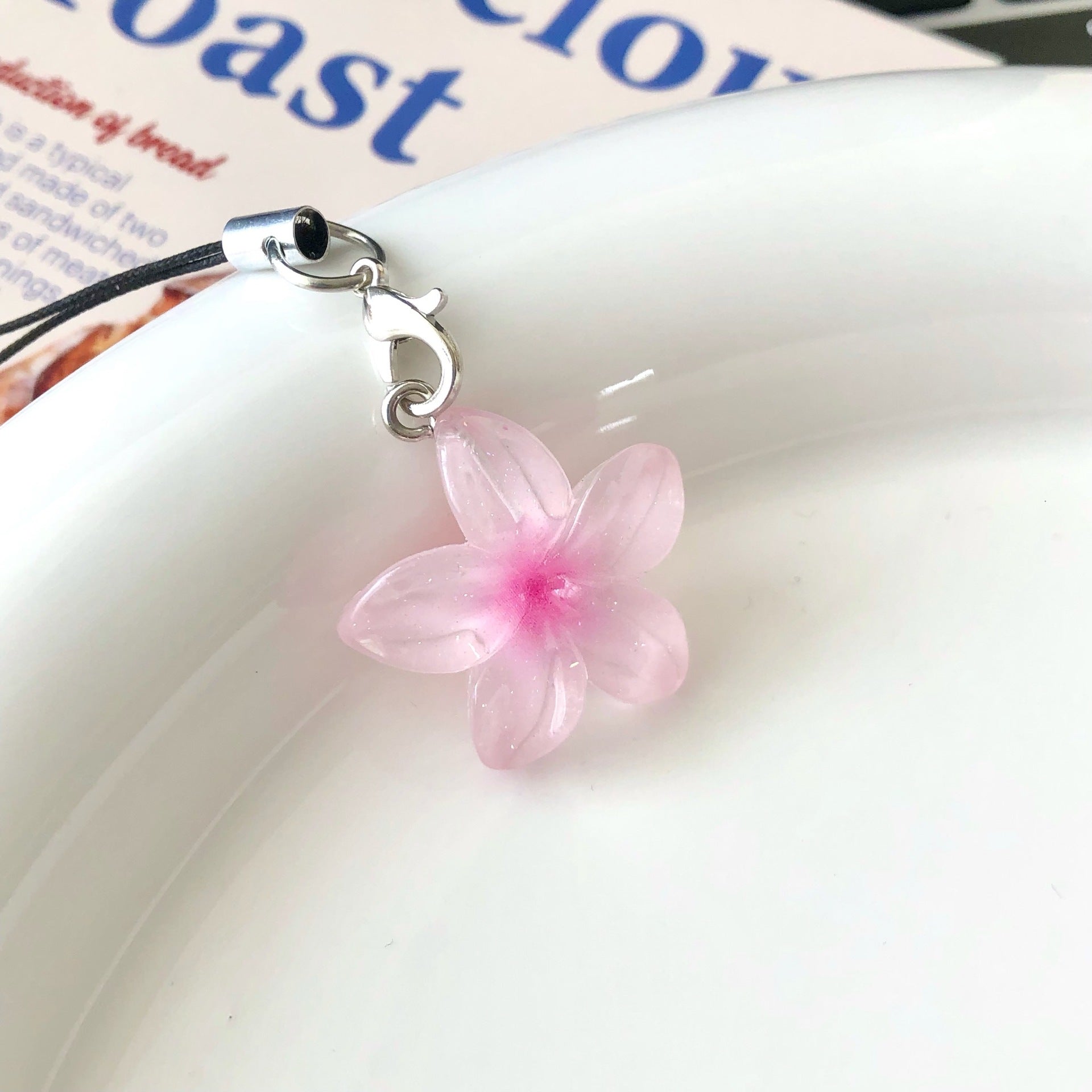 Wholesale Resin Keychain Pendant,  Transparent Purple Trendy Accessory for Bags and Keys