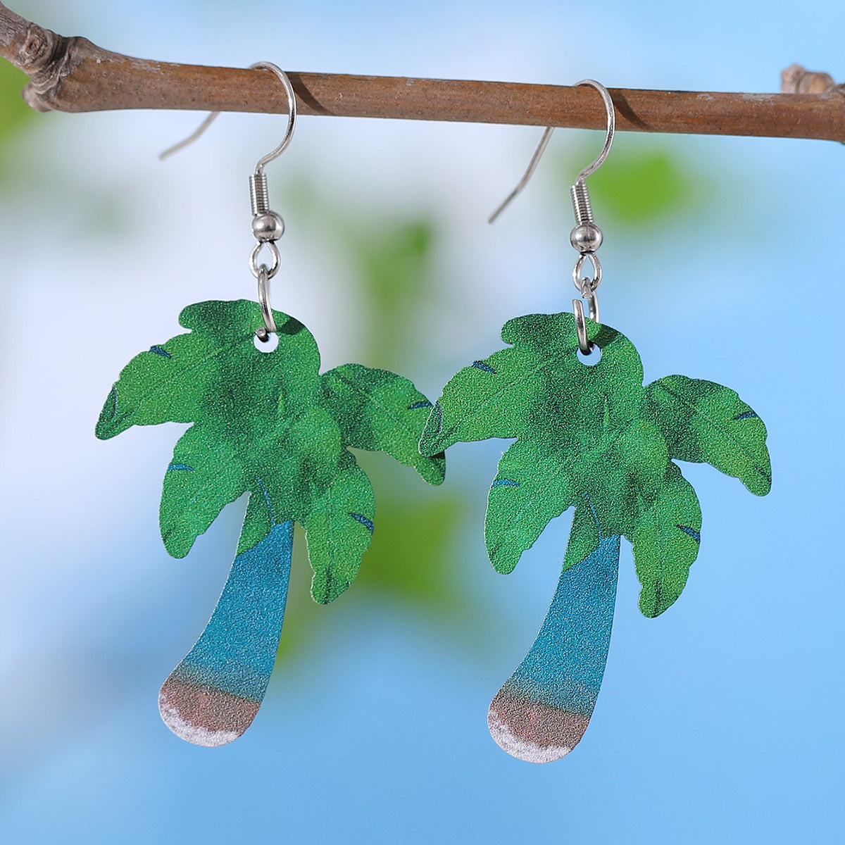 Wholesale colorful flip flops palm tree flowers LOVE pendant earrings