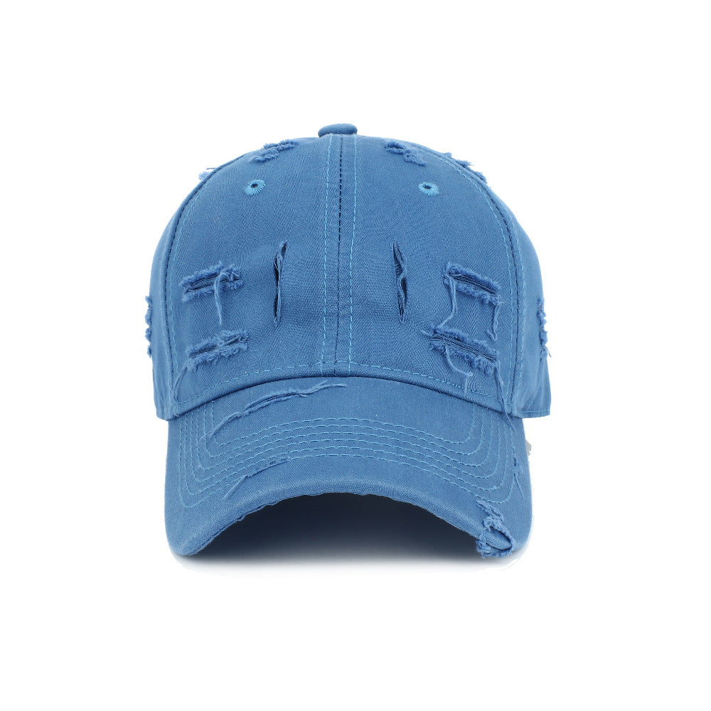 Wholesale Vintage Ripped Striped Cotton Baseball Cap ACC-HT-RongZhao025