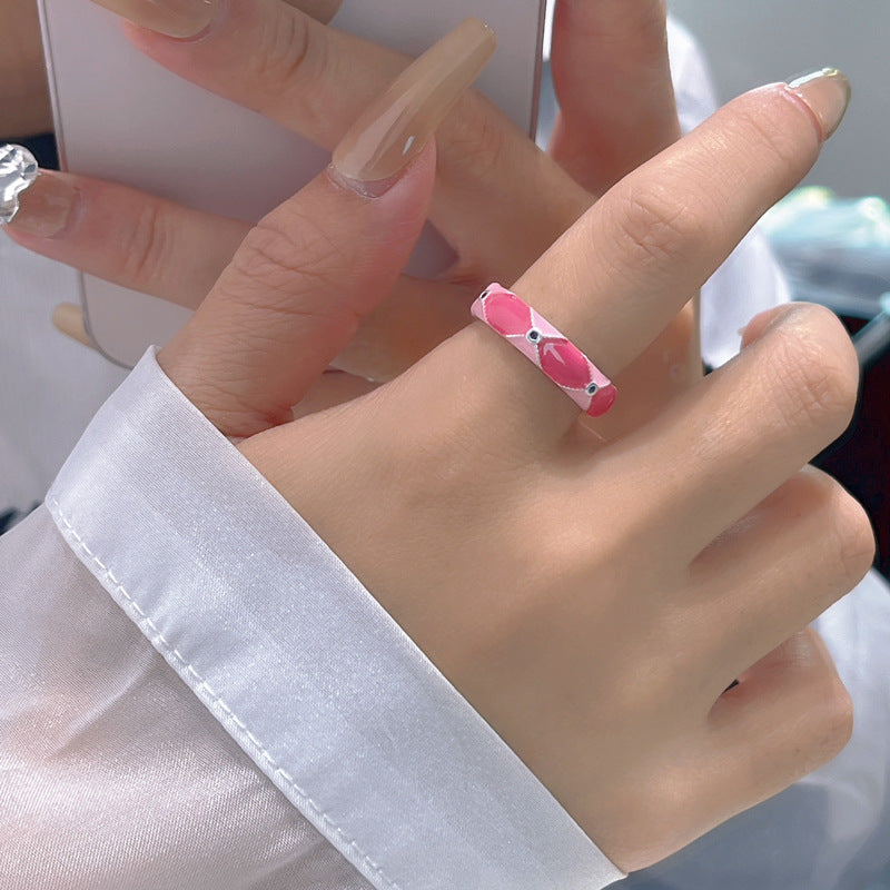 Wholesale Oil Drop Zircon Butterfly Pearl Ring ACC-RS-Huiih002