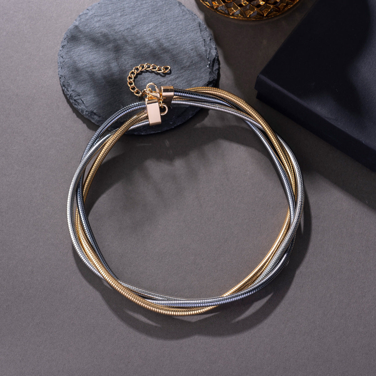 Wholesale Wrap Snake Bone Metal Necklace