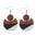 Wholesale  Geometric Round Triangle Bohemian Wood Earrings