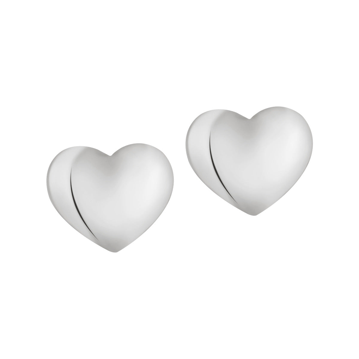 Wholesale Titanium Steel Exaggerated curved heart earrings gold earrings