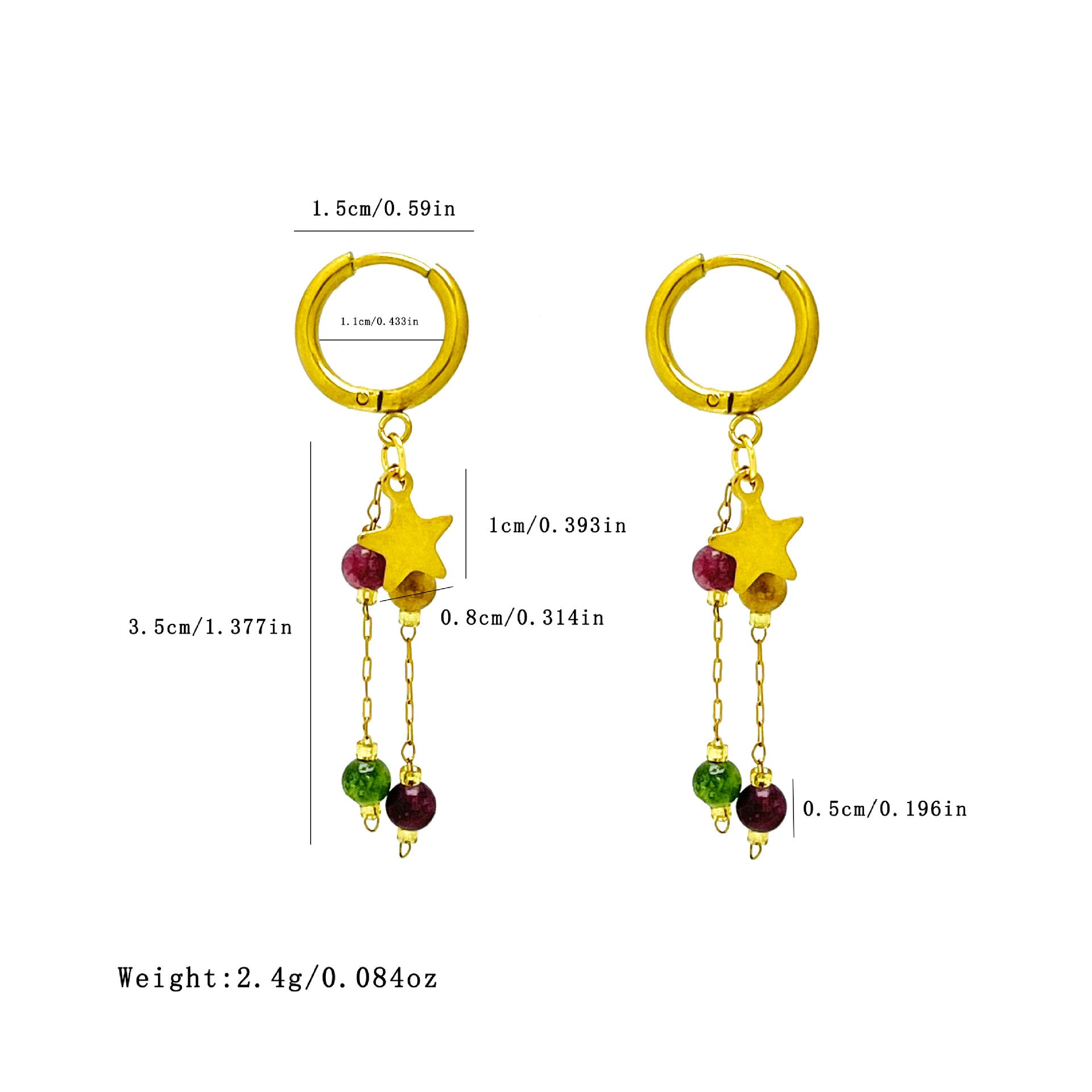 Wholesale Retro Style Beaded Tassel Long Earrings