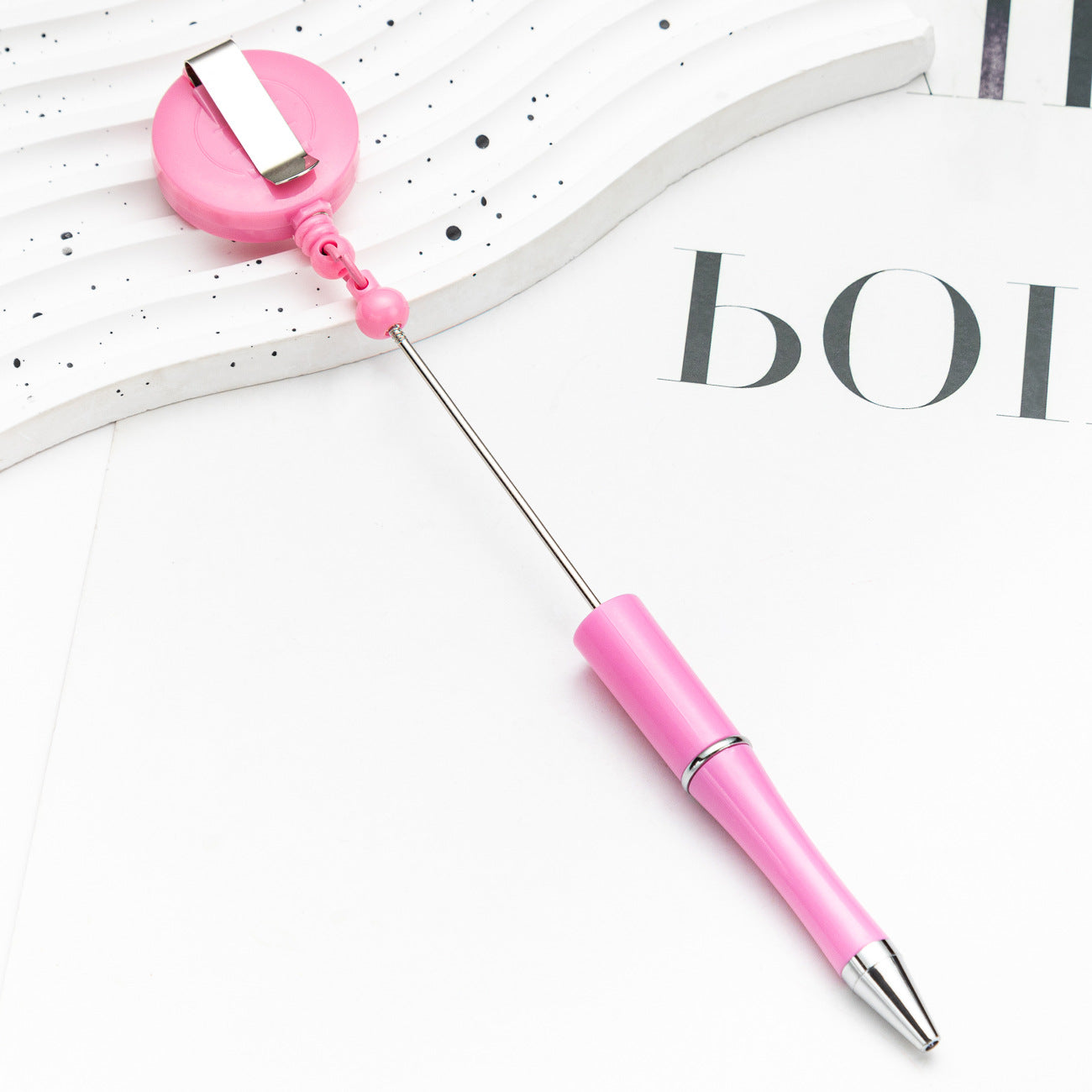 Wholesale Beadable Pens Plastic Badge Reels DIY Beaded Pens ACC-PN-HuaH059