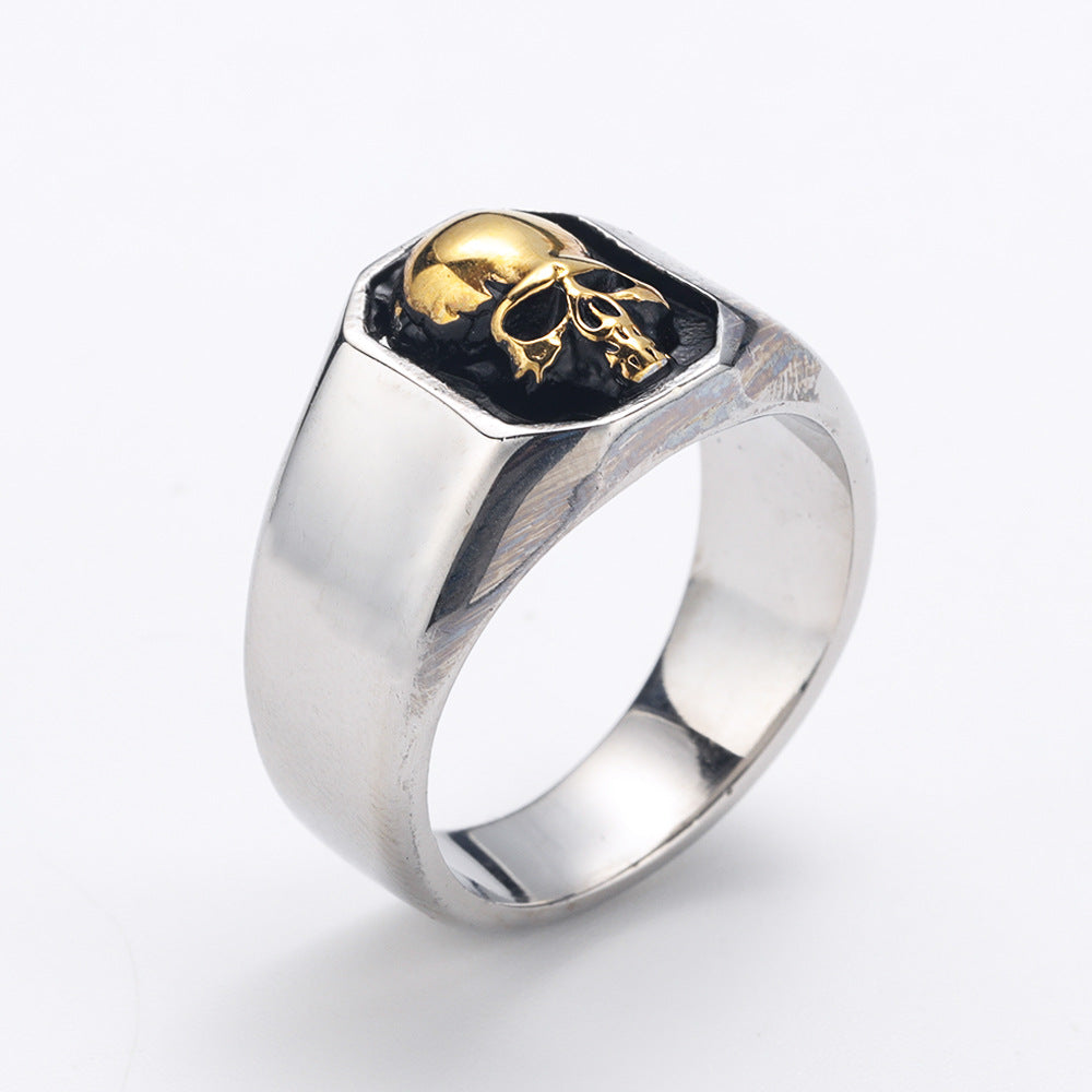 Wholesale Punk Style Titanium Steel Ring Men's Stainless Steel Ring ACC-RS-Hait004