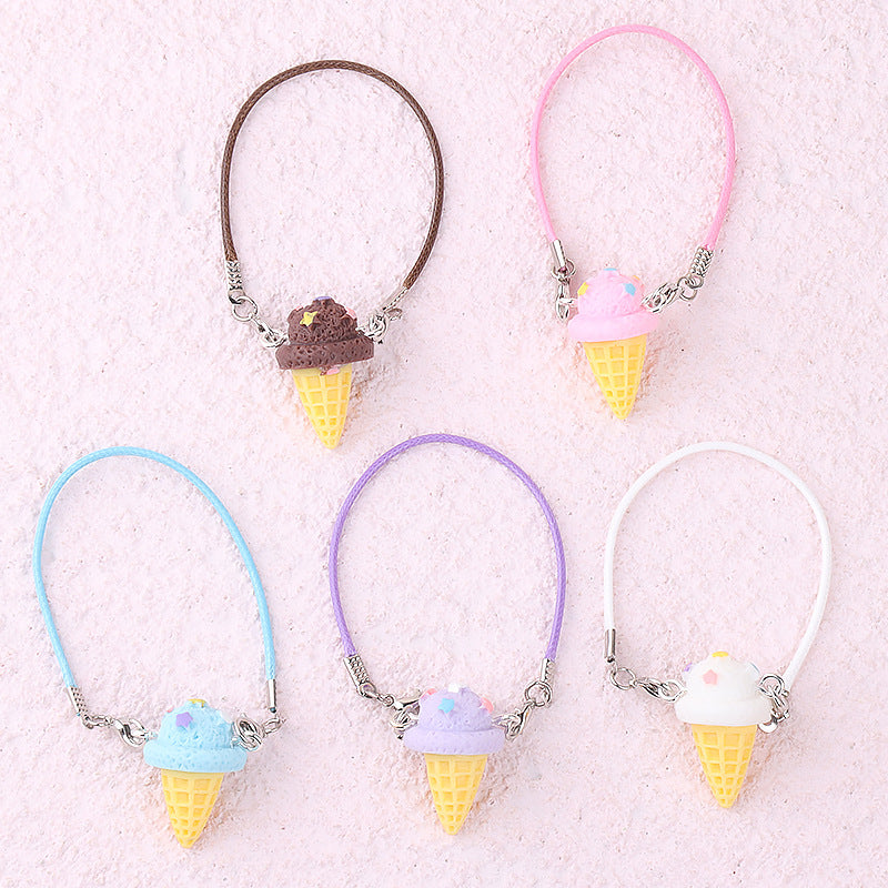 Wholesale Cute cartoon mini ice cream cone doll accessories