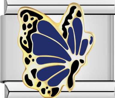 Wholesale Italian Charm Bracelet 9mm DIY Splicing Gold Butterfly Stainless Steel Composable Bracelet