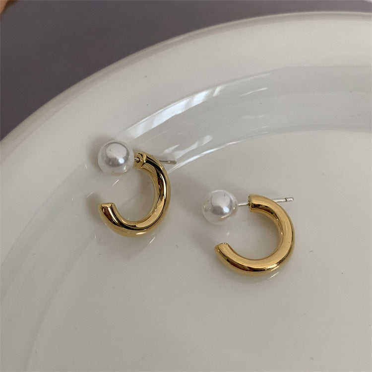 Wholesale Simple C-shaped Circle Earrings ACC-ES-ZhiRui011