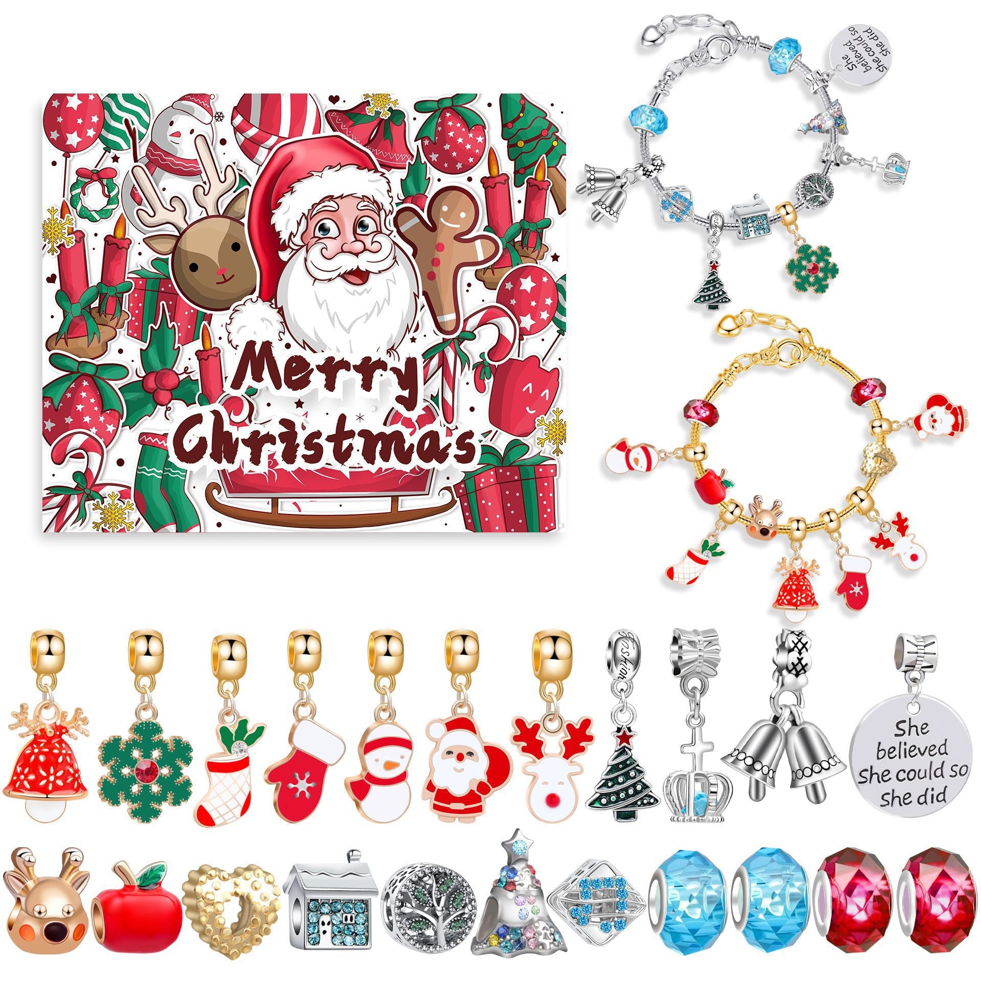 Wholesale Christmas Creative Blind Box Earrings Bracelet ACC-BT-HuaNa001