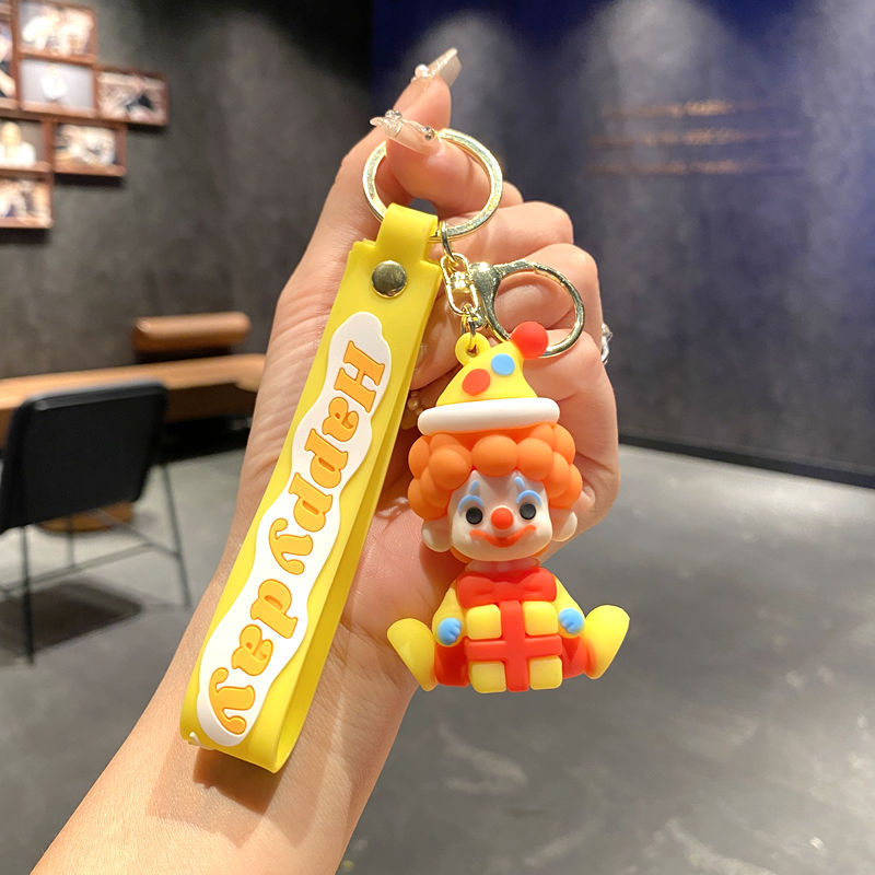 Wholesale Cute Cartoon PVC Keychain Circus Doll Pendant