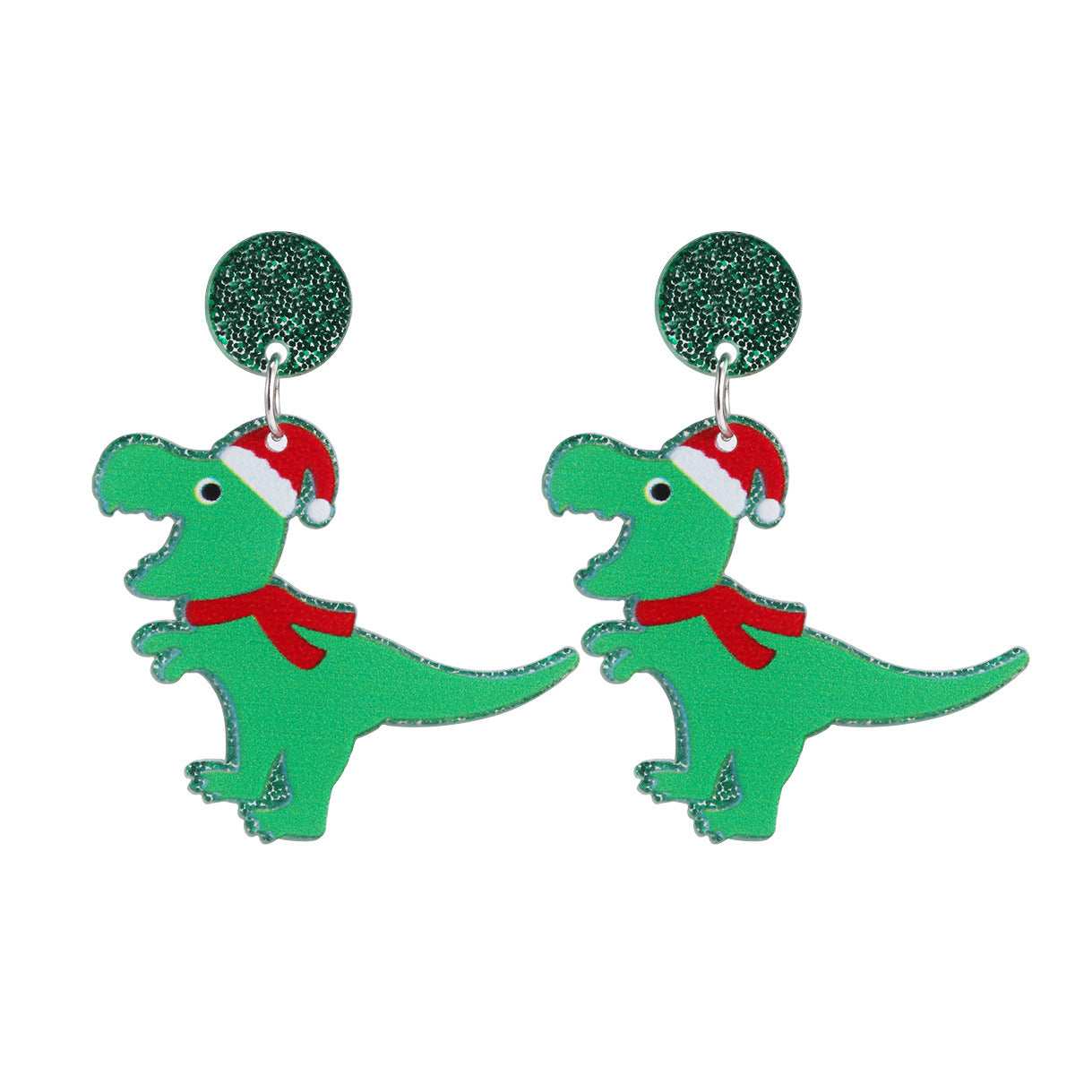 Carton de gros dessin animé Elk Old Snowman Boucles d'oreilles colorées