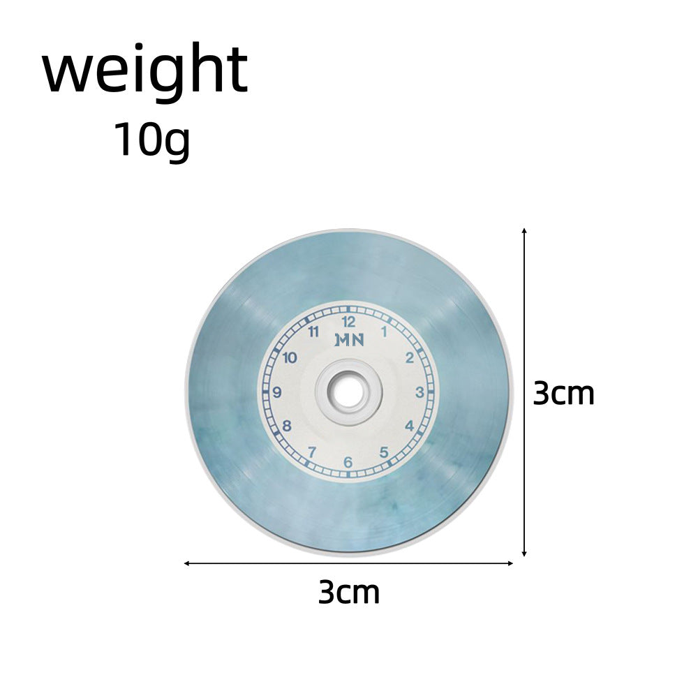 Wholesale  personality clock record shape round alloy badge brooch