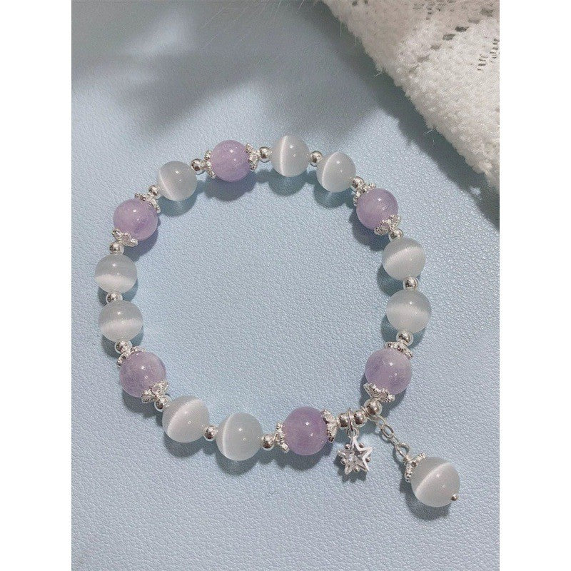 Wholesale Imitation Cat Eye Purple Lucky Bracelet Trendy Fashion Accessory
