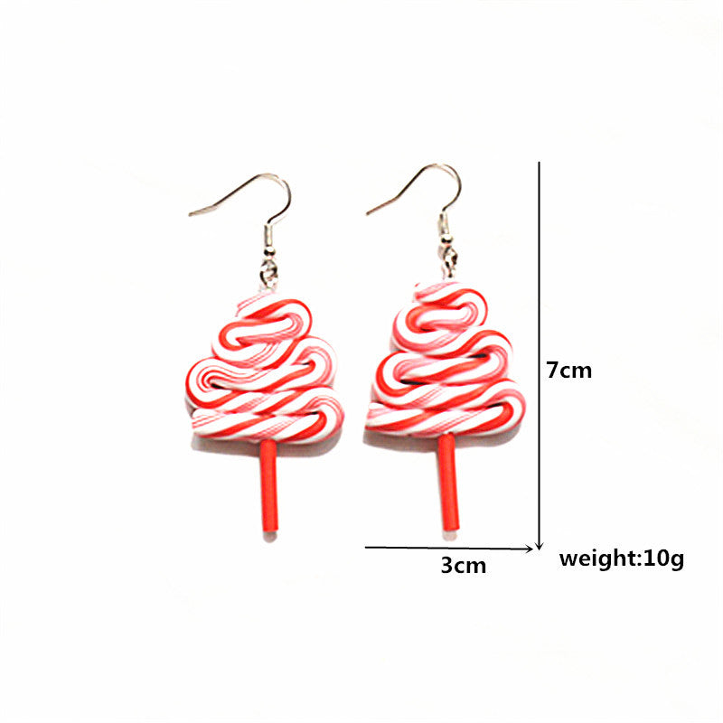 Wholesale Christmas Earrings Creative Soft Clay Personalized Sweet Earrings for Women