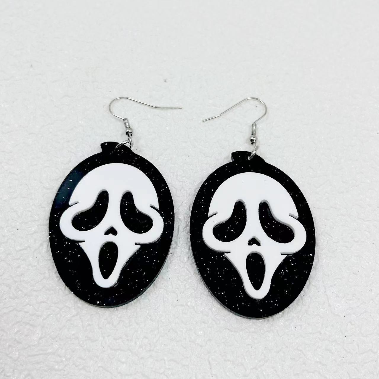 Wholesale Halloween Horror Ghost Funny Devil Acrylic Earrings ACC-ES-AnDao010