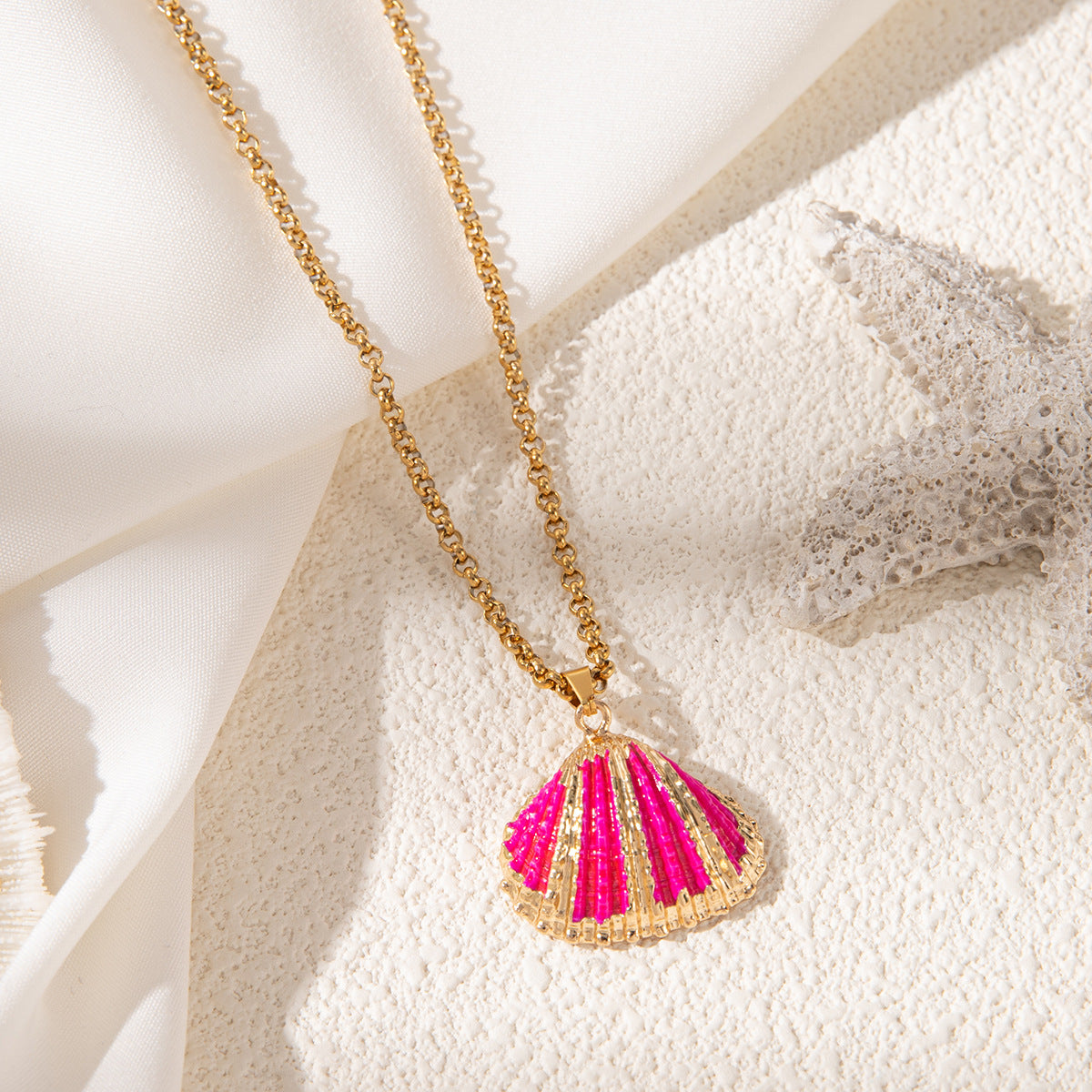 Wholesale Stainless Steel 18K Gold Waterproof Beach Necklace