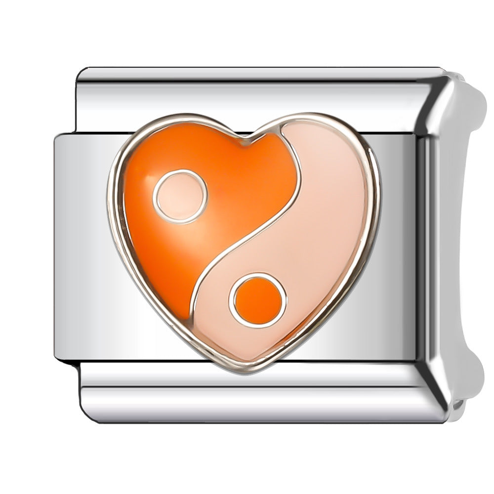 Wholesale Italian Charm Bracelet 9mm DIY Splicing Red Series Stainless Steel Composable Bracelet