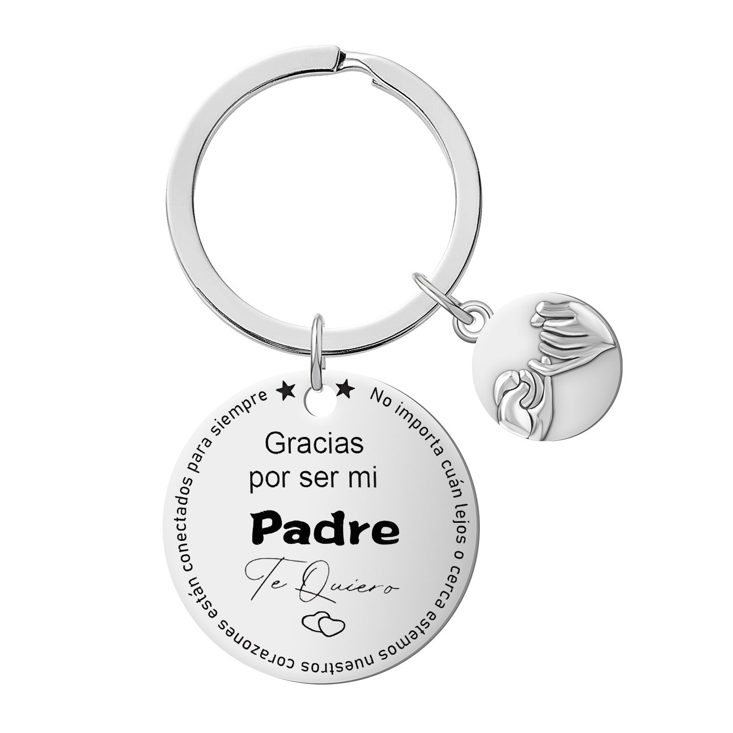 Wholesale creative engraving stainless steel keychain