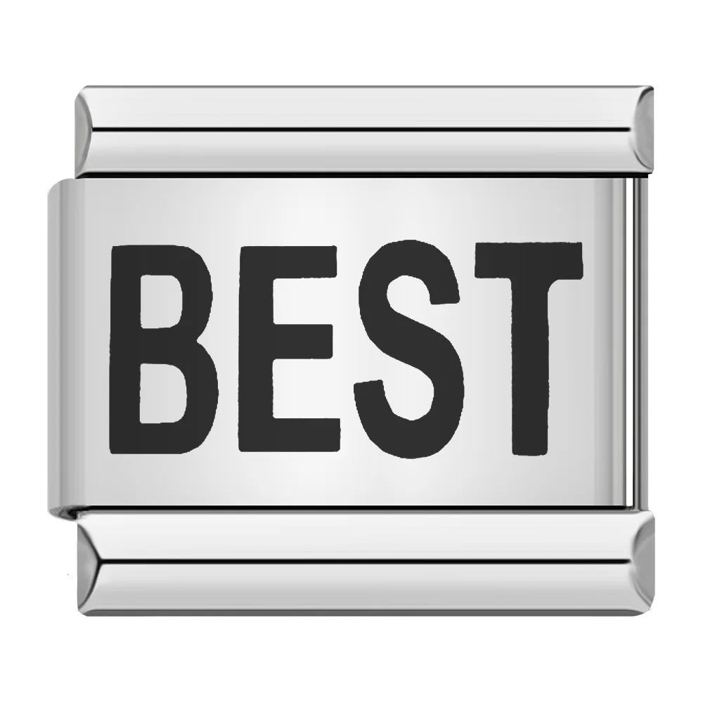 Wholesale Stainless Steel Laser Engraved Pattern Italian Module Bracelet DIY Fashion Jewelry Accessory