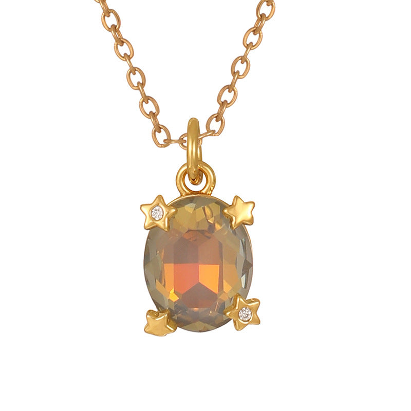 Wholesale Water Drop Zircon December Birthstone Necklace