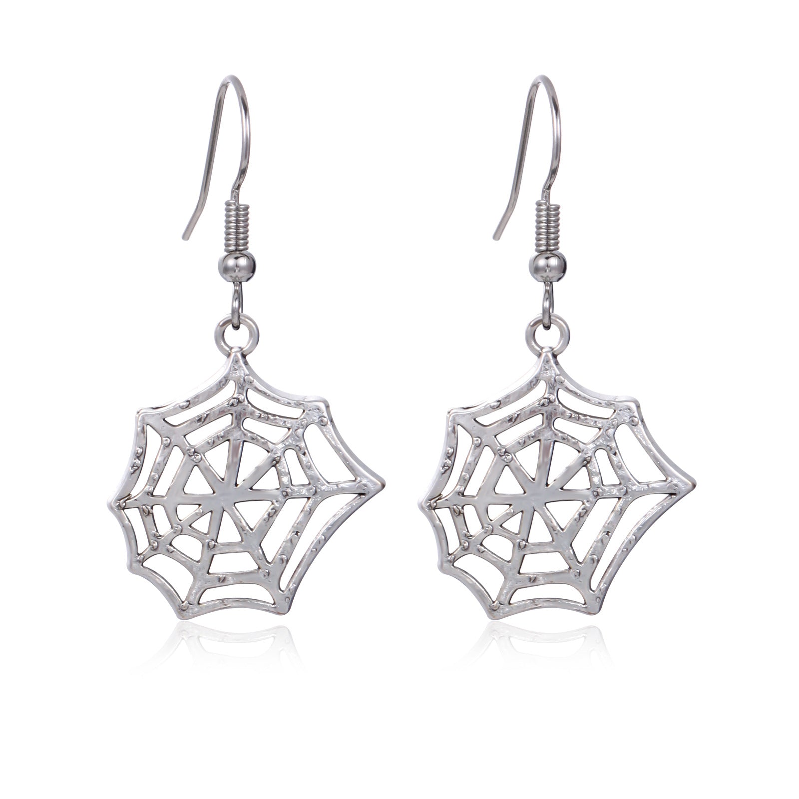 Wholesale  Diamond-Encrusted Zinc Alloy Cat Pumpkin  Web Skull Earrings
