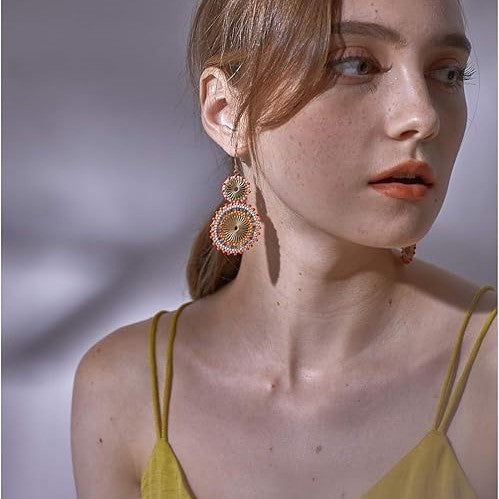Wholesale natural rice beads earrings