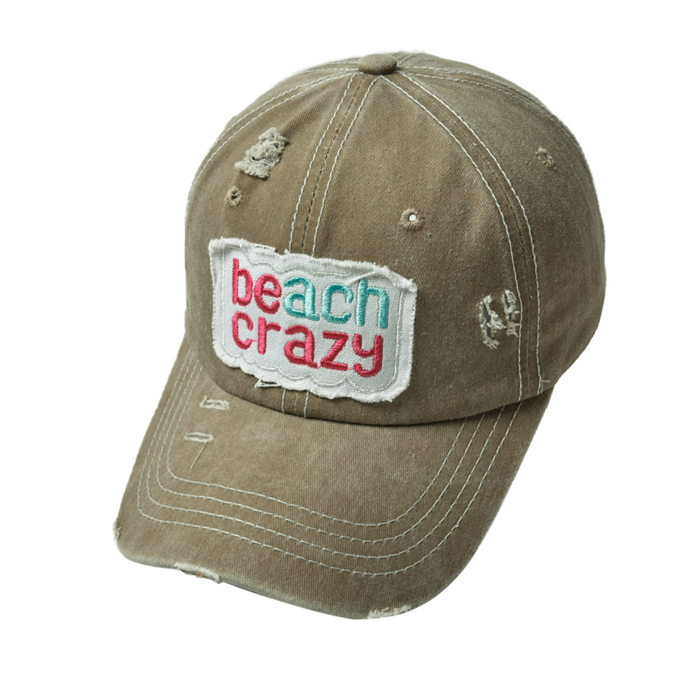 Wholesale Beach Crazy Letters Hat Old Baseball Cap ACC-HT-WenRan009