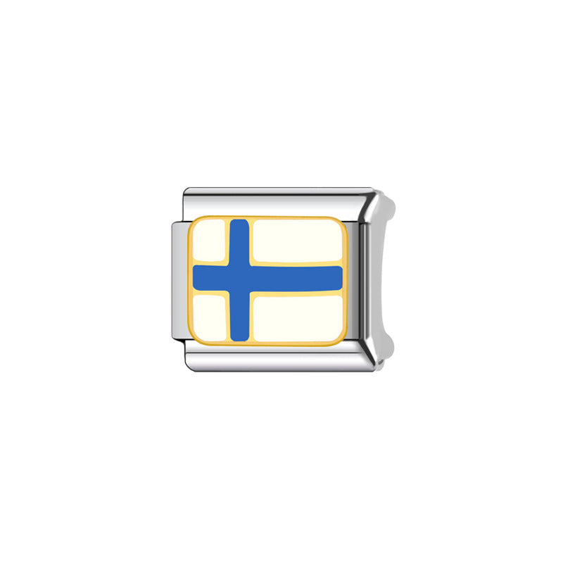 Wholesale Italian Charm Bracelet 9mm DIY Splicing Removable Creative Pattern Stainless Steel Composable Bracelet