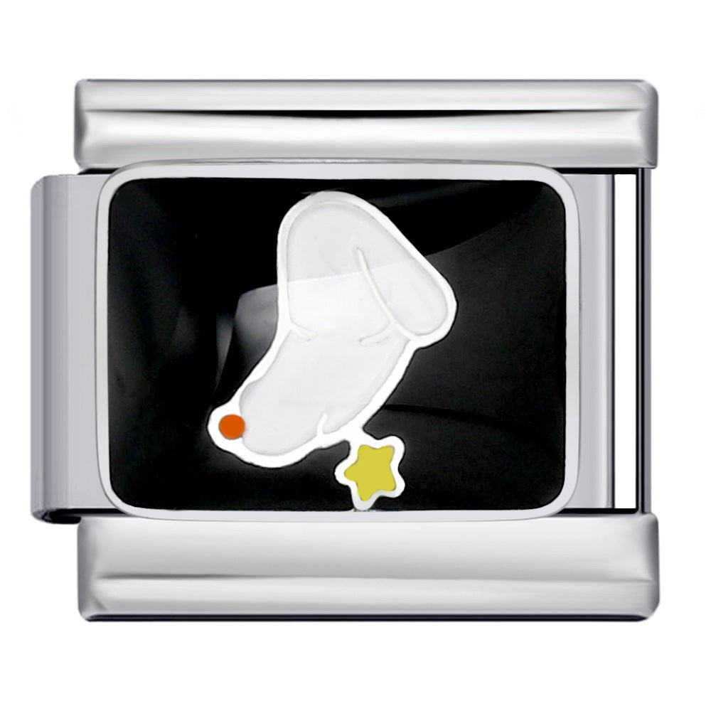 Großhandel 5pcs Italienisches Charmalme Armband 9mm DIY Spleißen süßes kreatives Edelstahl -komponierbares Armband