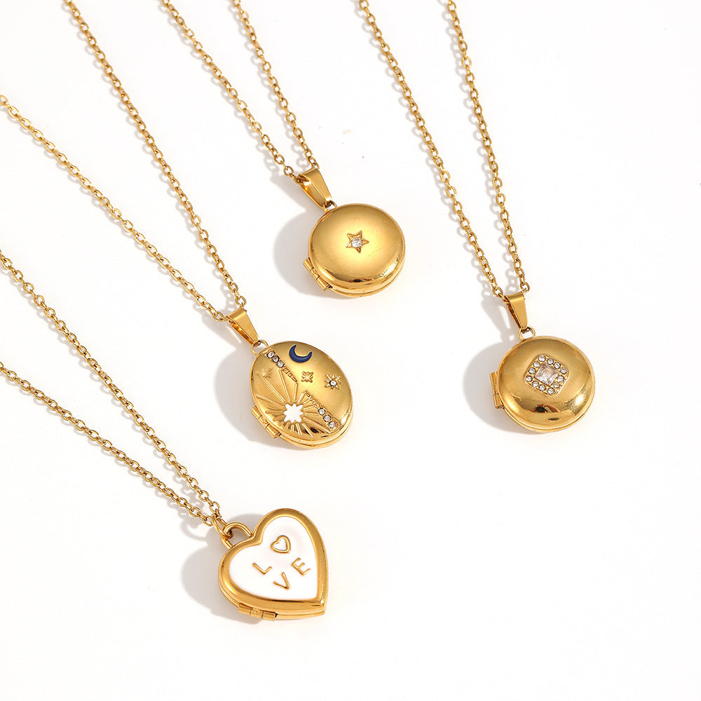 Wholesale Aliexpress Stainless Steel Photo Album Necklace