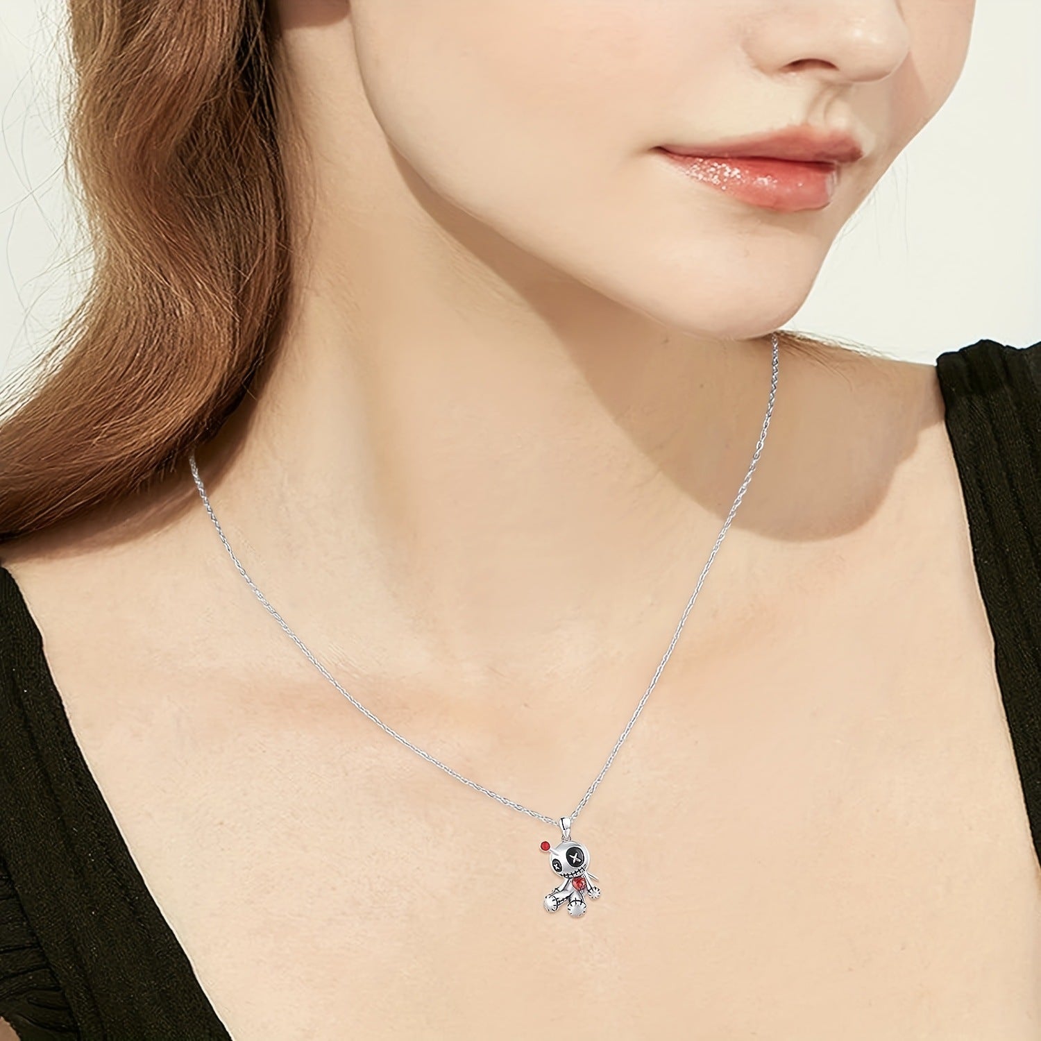 Wholesale  Cursed Doll Necklace Gothic Design Creative Fun Punk Pendant Necklaces