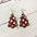 Wholesale Christmas flash leather wooden earrings