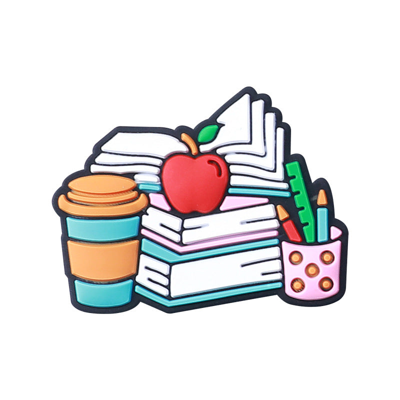 Wholesale 20pcs Book Coffee Cup Silicone Focal Beads DIY Beading Accessories ACC-BDS-RongFa011