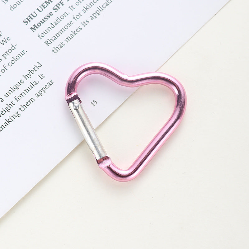 Wholesale Heart aluminum alloy multifunctional safety buckle keychains